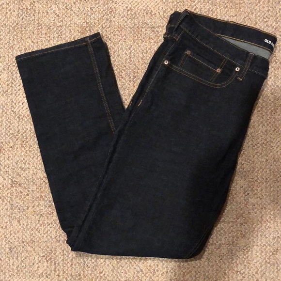 Old Navy- dark blue slim jeans. Never worn. NWOT. 38x32 - Picture 2 of 2
